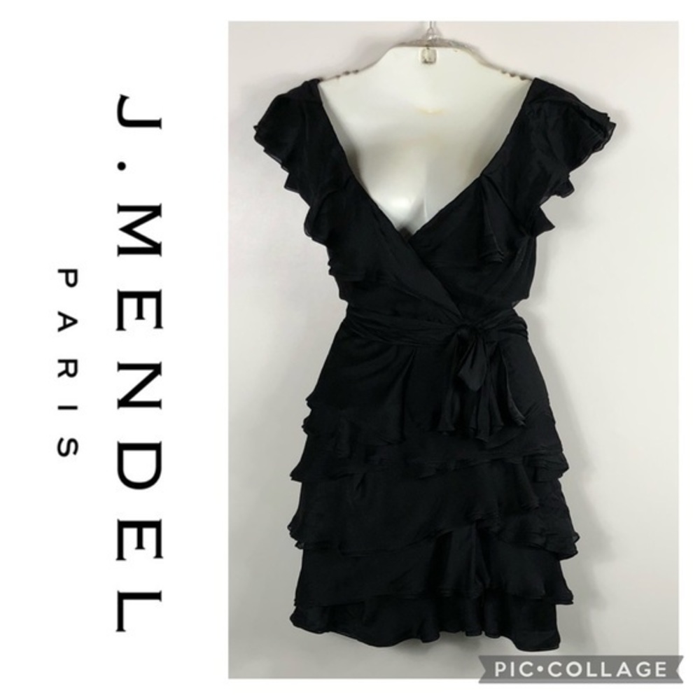 J.Mendel | Silk Ruffle Black Dress~7